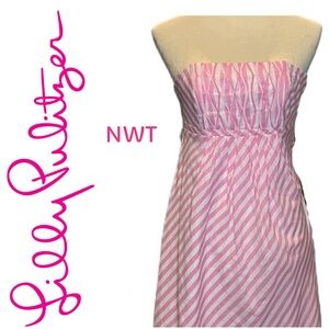 Lilly Pulitzer NWT Size 2 Gweneth Dress Stripe Havana Pink